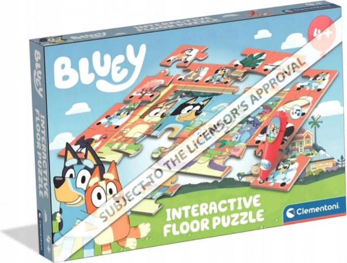 Podłogowe puzzle z interaktywnym piórem Bluey 24 elementy