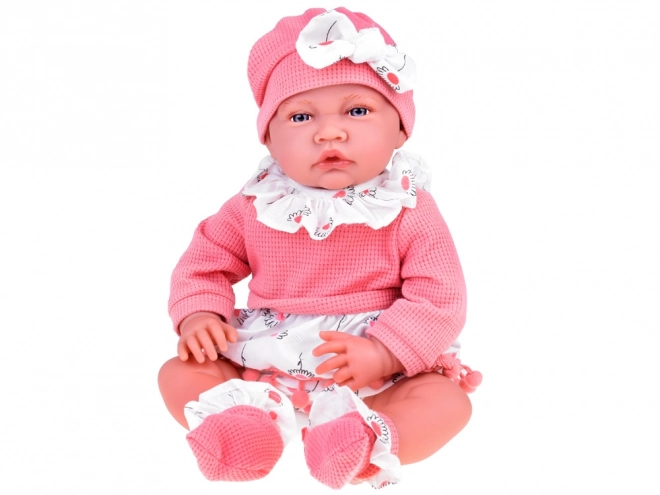 Interaktywna lalka dla dzieci 45 cm w różowym komplecie