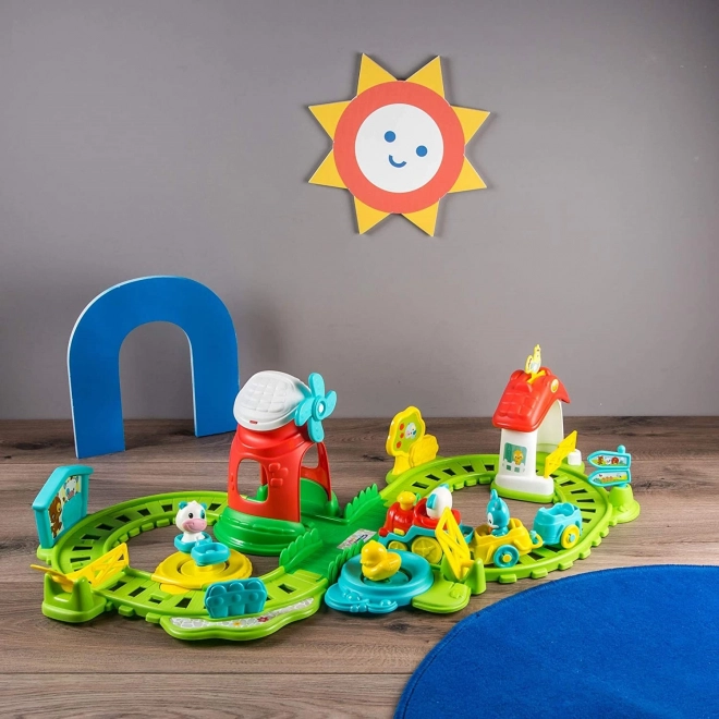 CLEMENTONI BABY Interaktywna kolejka na farmie z dźwiękami