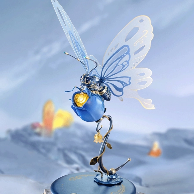 RoboTime 3D mechaniczna układanka Niebieski motyl