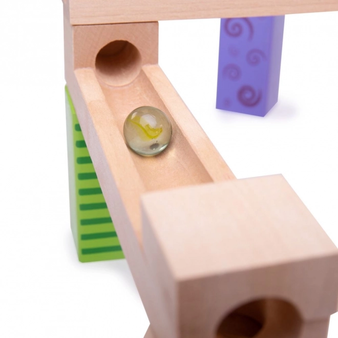 Bigjigs Toys Drewniana kulodrom kolorowy