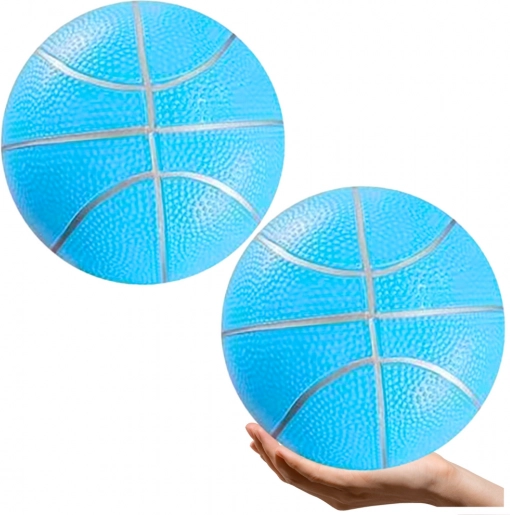 Pastelowo niebieska lekka gumowa plażowa piłka 20 cm