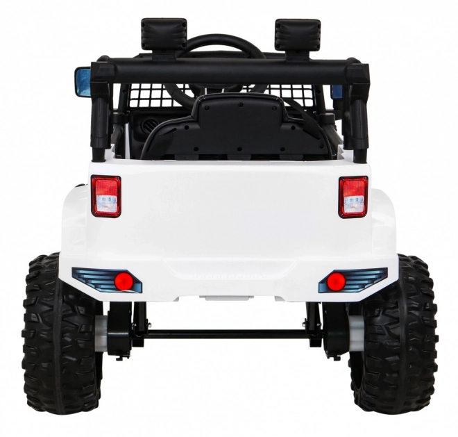Samochód na baterie Jeep Dark Night dla dzieci + wolny start + EVA + LED audio – Białe