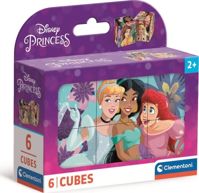 CLEMENTONI Obrazkowe klocki Disney Księżniczki, 6 klocków