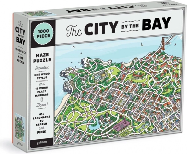 Galison Puzzle Miasto w Zatoce San Francisco 2w1, 1000 elementów