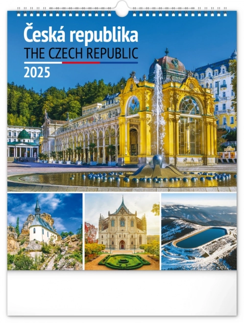 NOTIQUE Kalendarz ścienny Republika Czeska 2025, 30 x 34 cm