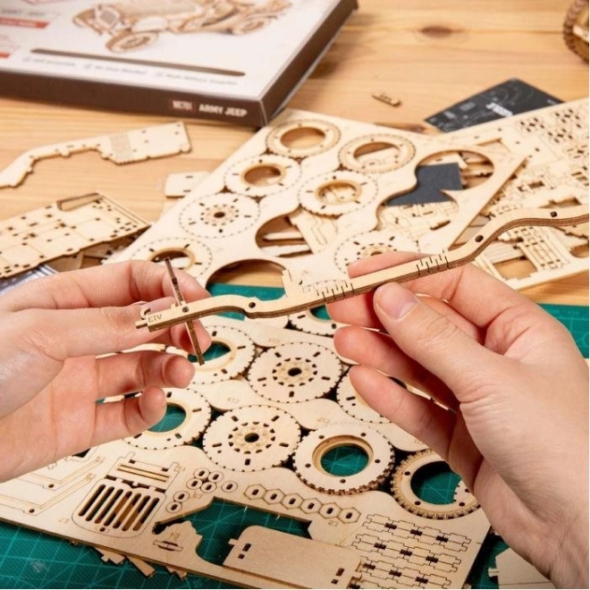 Lokomotywa - Ekspres Parowy - 3D drewniane puzzle