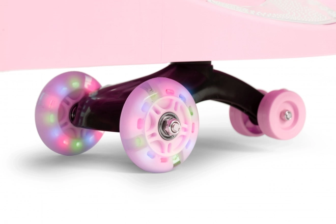 Jeżdżące auto z LED kołami różowe ECOTOYS