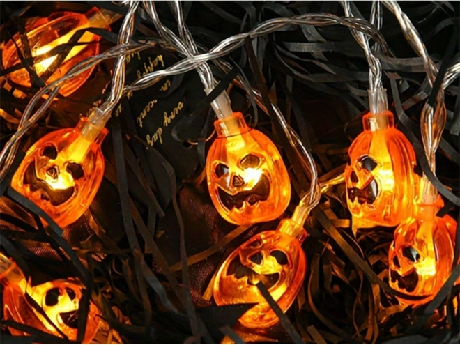 Wisząca girlanda LED z dyniami na Halloween