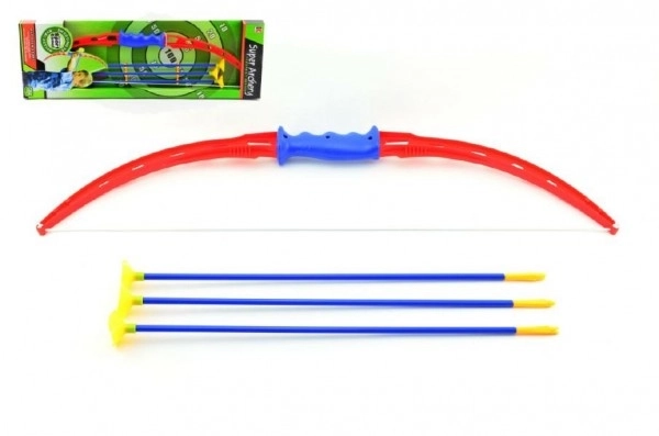 Łuk i strzały 3 szt. plastik 71cm w pudełku