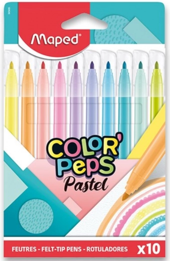 Maped flamastry Color'Peps pastelowe, zestaw 10 szt.