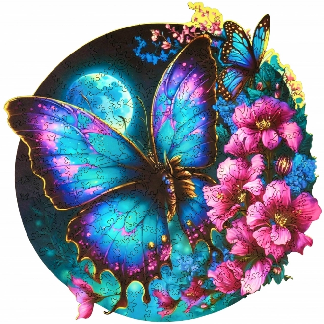 EscapeWelt Drewniane puzzle luminescencyjne Motyl 500 elementów