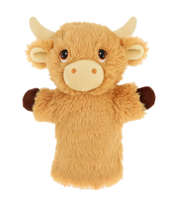 Keel Toys SE3077-3 Keeleco Krowa wysokogórska - eko pluszowy kukiełka na rękę 27 cm