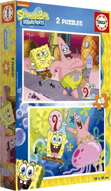 EDUCA Puzzle Sponge Bob 2x48 elementy