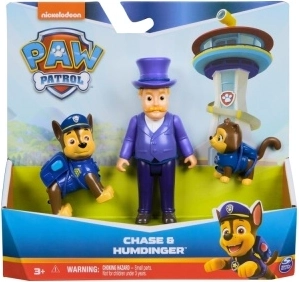 Zestaw figurek Psi Patrol – Chase, burmistrz Humdinger i kot