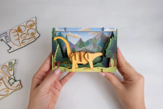 EscapeWelt 3D drewniane puzzle Brontosaurus