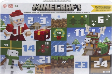 minecraft kalendarz adwentowy 2024 z figurkami i akcesoriami