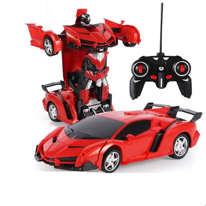 Auto Robot 2w1 Pilot R/C Światło Dźwięk Drift – Czerwony
