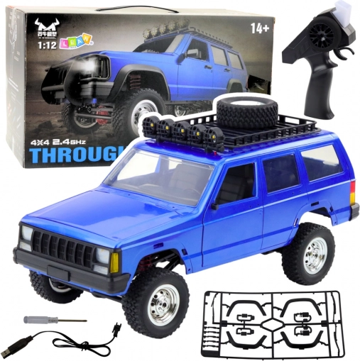Samochód wyścigowy RC 4x4 MN78 niebieski 1:12