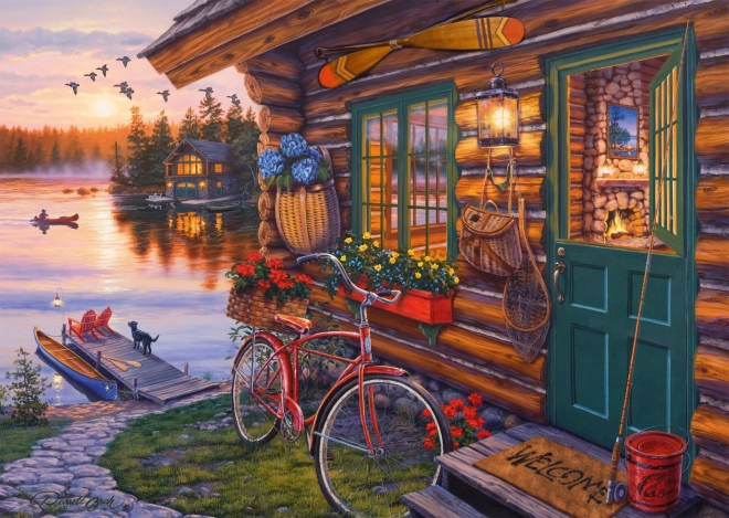 Puzzle Domek nad jeziorem 1000 elementów od Schmidt