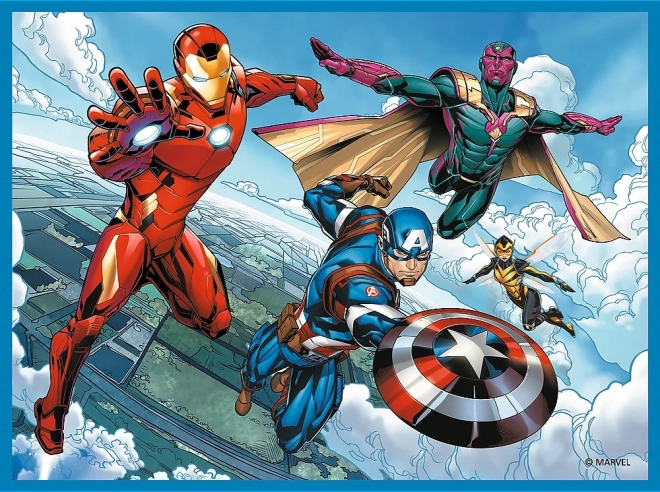 TREFL Zestaw 3w1 Avengers: Bohaterowie w akcji (2x puzzle + memo)