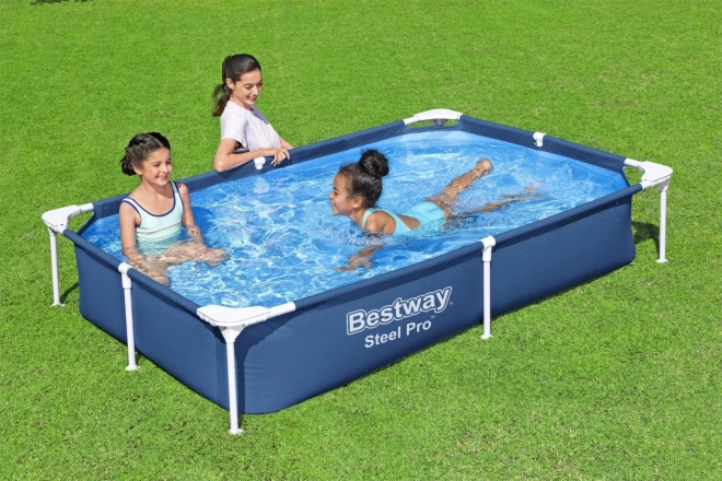 SplashJr Steel Pro 221x150x43 BESTWAY Basen stelażowy + zestaw naprawczy
