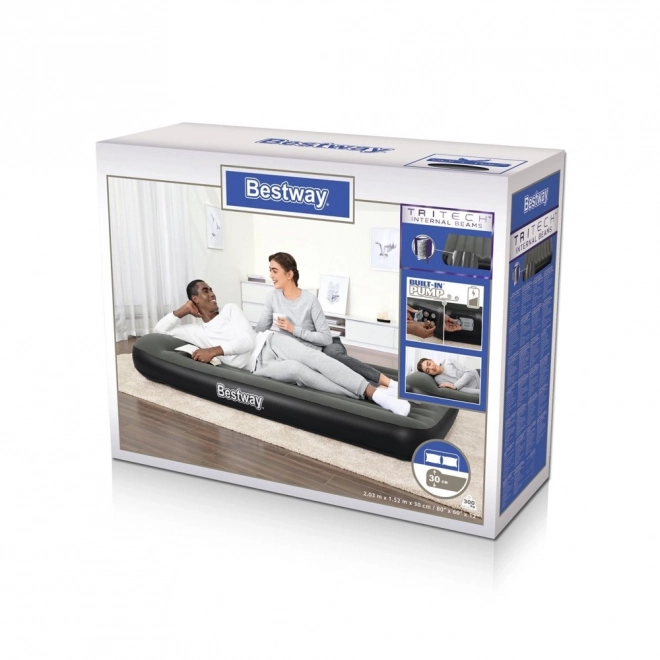 Materac dmuchany z wbudowaną pompką 203 × 152 × 30 cm BESTWAY