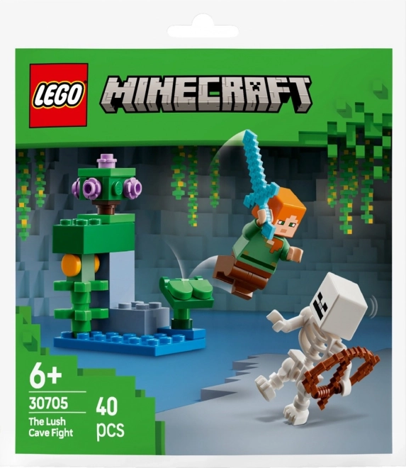 Klocki Minecraft Walka w bujnej jaskini