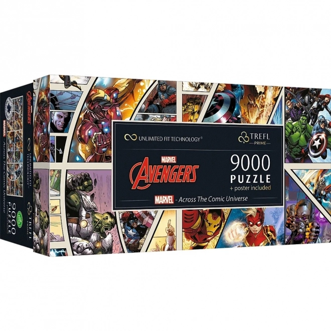 Puzzle 9000 elementów Marvel Przez Wszechświat Komiksowy