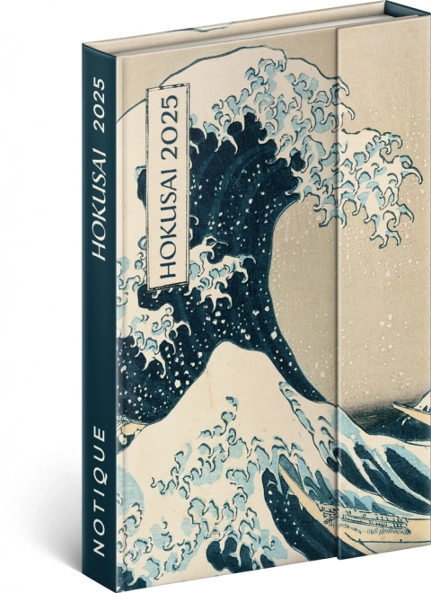 NOTIQUE Tygodniowy magnetyczny dziennik Katsushika Hokusai 2025, 11 x 16 cm