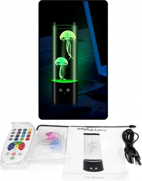 Ozdobna lampka LED z meduzami na baterie i kabel USB