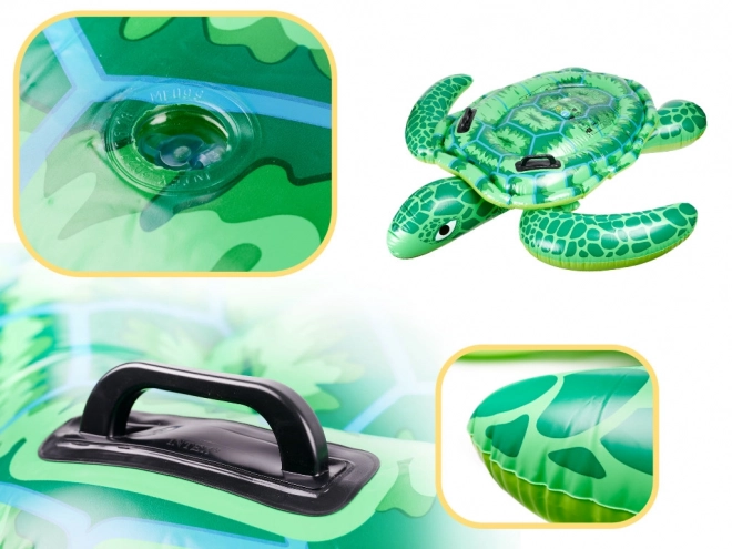 Dmuchany materac żółw INTEX dla dzieci z uchwytami 150cm