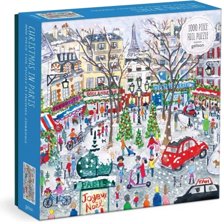 Puzzle foliowane Świąteczny Paryż – Michael Storrings (Galison, 1000 elementów)