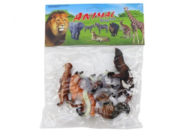 Figurki Zwierząt 5 sztuk: Wiewiórka, Surikatka, Mrówkojad, Lis, Lemur