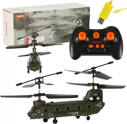 Wojskowy helikopter RC SYMA S026H-1 z Wi‑Fi, 2,4 GHz