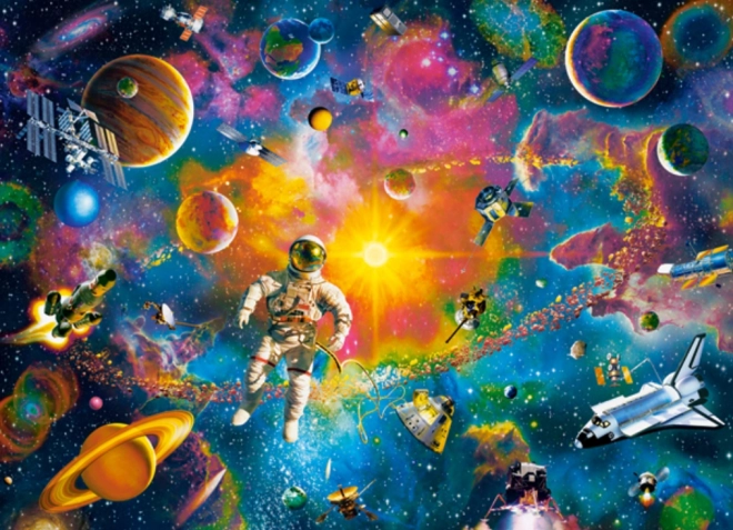 Puzzle 200 elementów Człowiek w kosmosie
