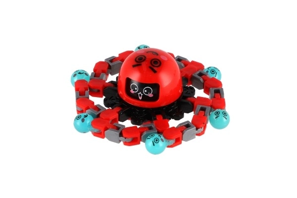 Żyroskop spinner mechaniczny plastikowy 7cm świecący w ciemności 3 kolory na karcie 12 sztuk w pudełku