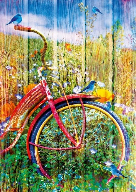 Bluebird puzzle niebieskie ptaki na rowerze – 1000 elementów