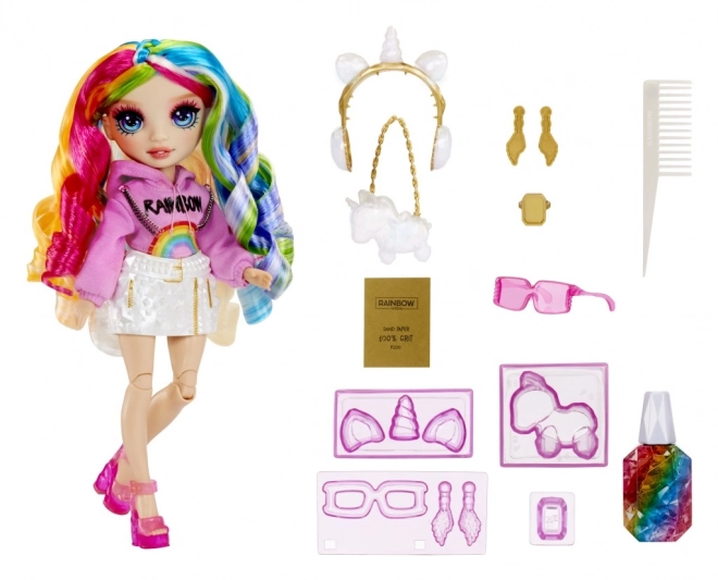Rainbow High kreatywne kryształy lalka - Amaya Raine