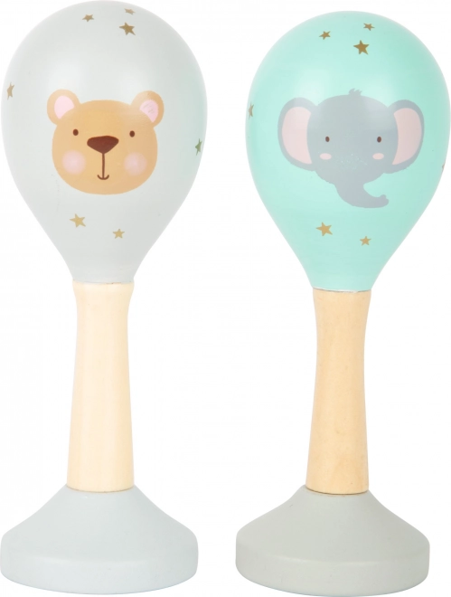 Small Foot Drewniane marakasy Pastel zestaw 2 szt.
