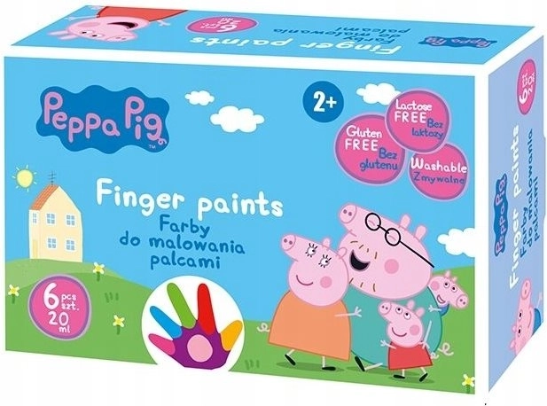 Farby do malowania palcami ASTRA ŚWINKA PEPPA 6×20 ml