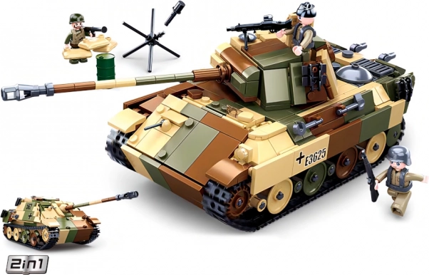 Sluban Army kamuflowany czołg średni 2w1 zestaw klocków