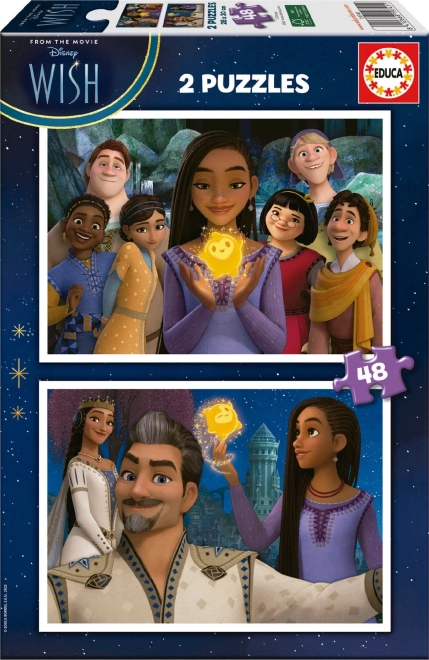 Educa puzzle Życzenia 2×48 elementów