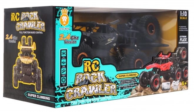Crawler Rock pro dzieci 6+ Zdalnie sterowany napęd 1:10 6x6 + zapasowe koła