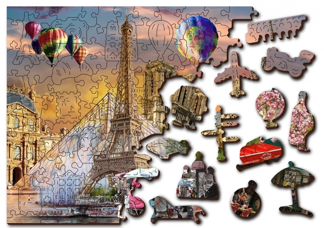 Drewniane puzzle Wiosna w Paryżu