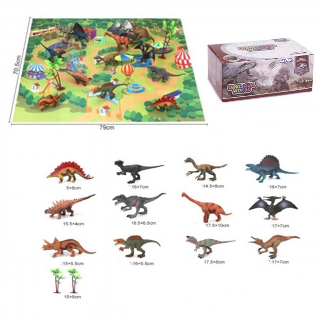 Zestaw dinozaurów XL z podkładem