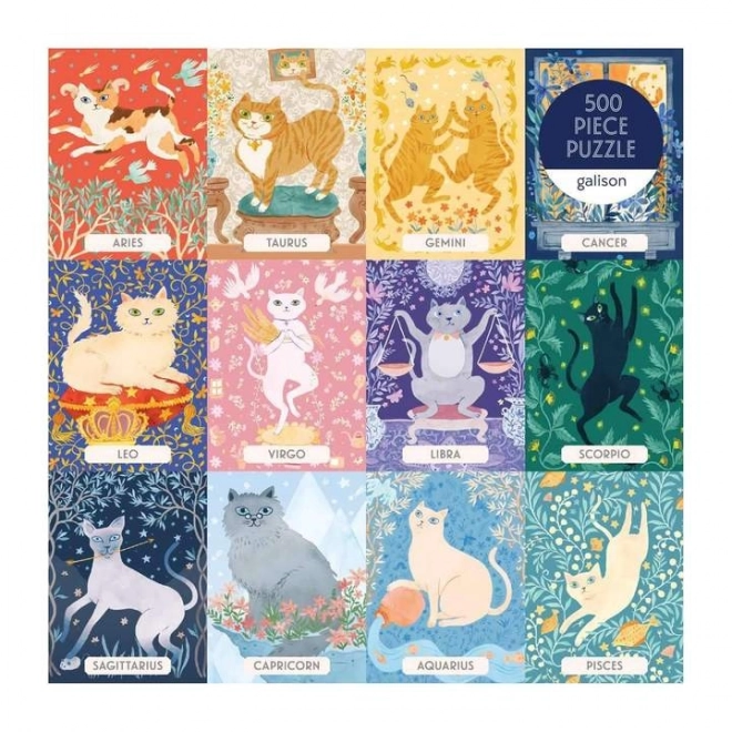 Puzzle Koci Zodiak 500 elementów od Galison
