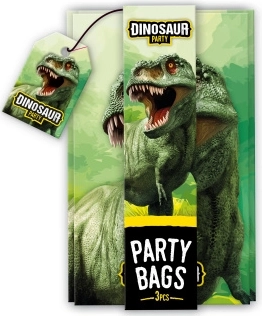 Party torebki z motywem dinozaura