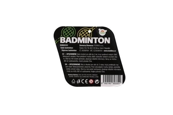 Dziecięcy zestaw do badmintona metal/plastik z dwiema rakietami i lotką