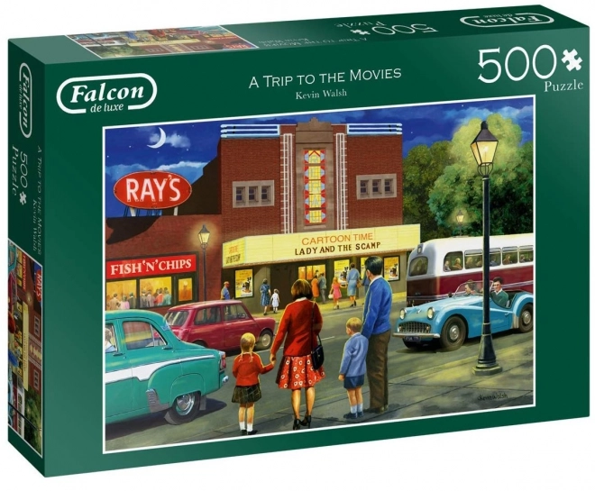 Puzzle Wizyta w kinie 500 elementów